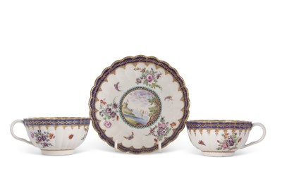 Lot 73 - A Worcester porcelain cup and saucer decorated...