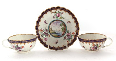 Lot 73 - A Worcester porcelain cup and saucer decorated...