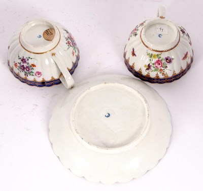 Lot 73 - A Worcester porcelain cup and saucer decorated...