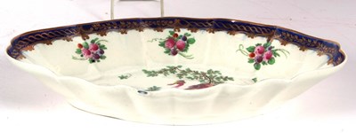 Lot 76 - A further 18th Century Worcester dish painted...