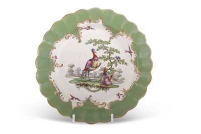 Lot 78 - An 18th Century Worcester porcelain plate, the...