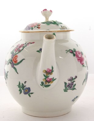 Lot 79 - A Worcester teapot and cover with European...