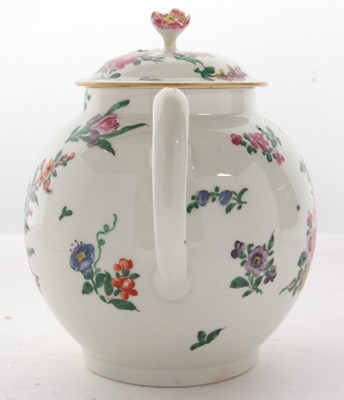 Lot 79 - A Worcester teapot and cover with European...