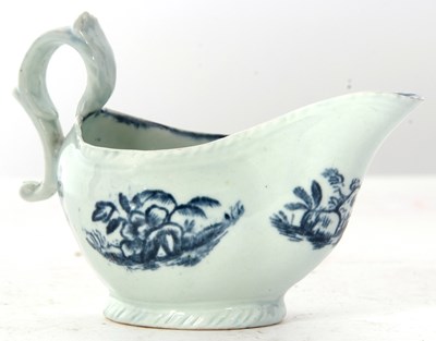 Lot 90 - A small English porcelain cream boat, possibly...