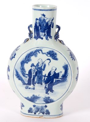 Lot 97 - A large 18th Century Chinese porcelain moon...