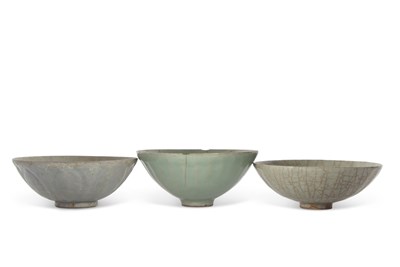 Lot 121 - Three Chinese pottery bowls possibly Song...