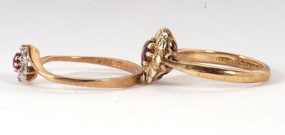 Lot 73 - Two 9ct gemset rings, to include a 9ct ruby...