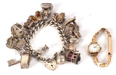 Lot 216 - A lady's 9ct Tissot wristwatch, case...