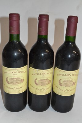 Lot 188 - Three bottles of Pavillion Rouge, 1994, du...