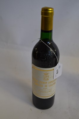 Lot 178 - One bottle of Chateau Pichon Longueville...