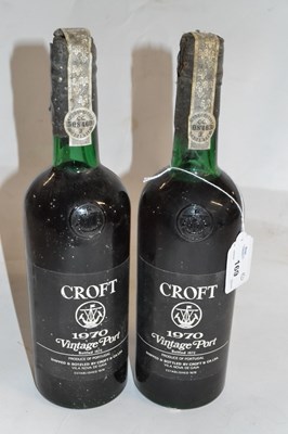 Lot 169 - Two bottles of Croft 1970 Vintage Port, (2)