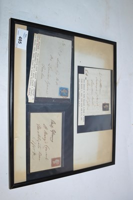 Lot 485 - Great Britain stamps - A framed group of...