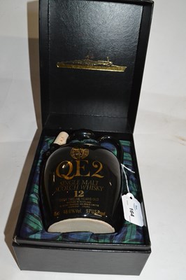 Lot 164 - A boxed decanter of QE2 Single Malt Whisky 12...