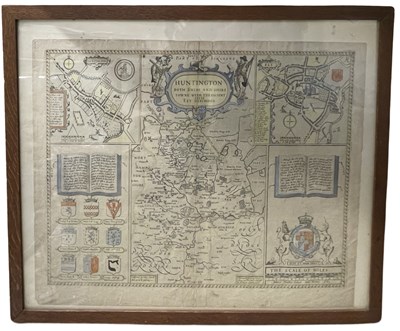 Lot 519 - JOHN SPEED: Hand coloured and engraved map of...