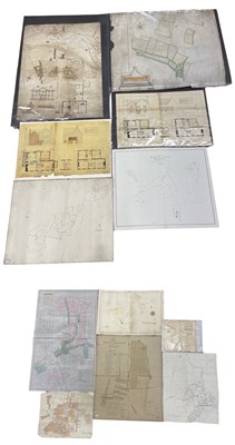 Lot 393 - One packet: Mixed architectural plan and maps...