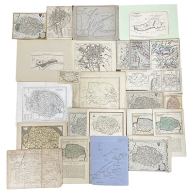 Lot 401 - One packet: Assorted engraved maps and book...