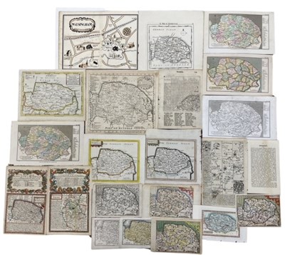 Lot 400 - One packet: Assorted engraved maps and book...