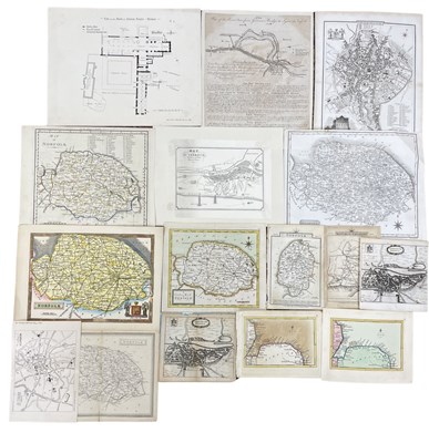 Lot 399 - One packet: Assorted engraved maps and book...