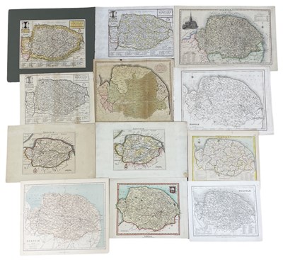 Lot 405 - One packet: Assorted engraved maps and book...