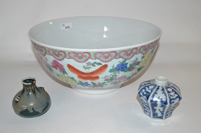 Lot 315 - A large Chinese porcelain punch bowl, 20th...