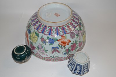Lot 315 - A large Chinese porcelain punch bowl, 20th...