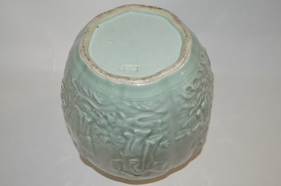 Lot 318 - A Chinese vase of globular form, the celadon...