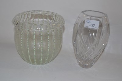Lot 327 - A Studio Glass bowl with a ribbed design,...
