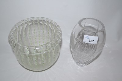 Lot 327 - A Studio Glass bowl with a ribbed design,...