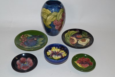 Lot 338 - A group of Moorcroft wares including a vase...