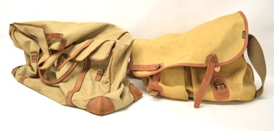 Lot 18 - A canvas Barbour game/fishing bag made by...