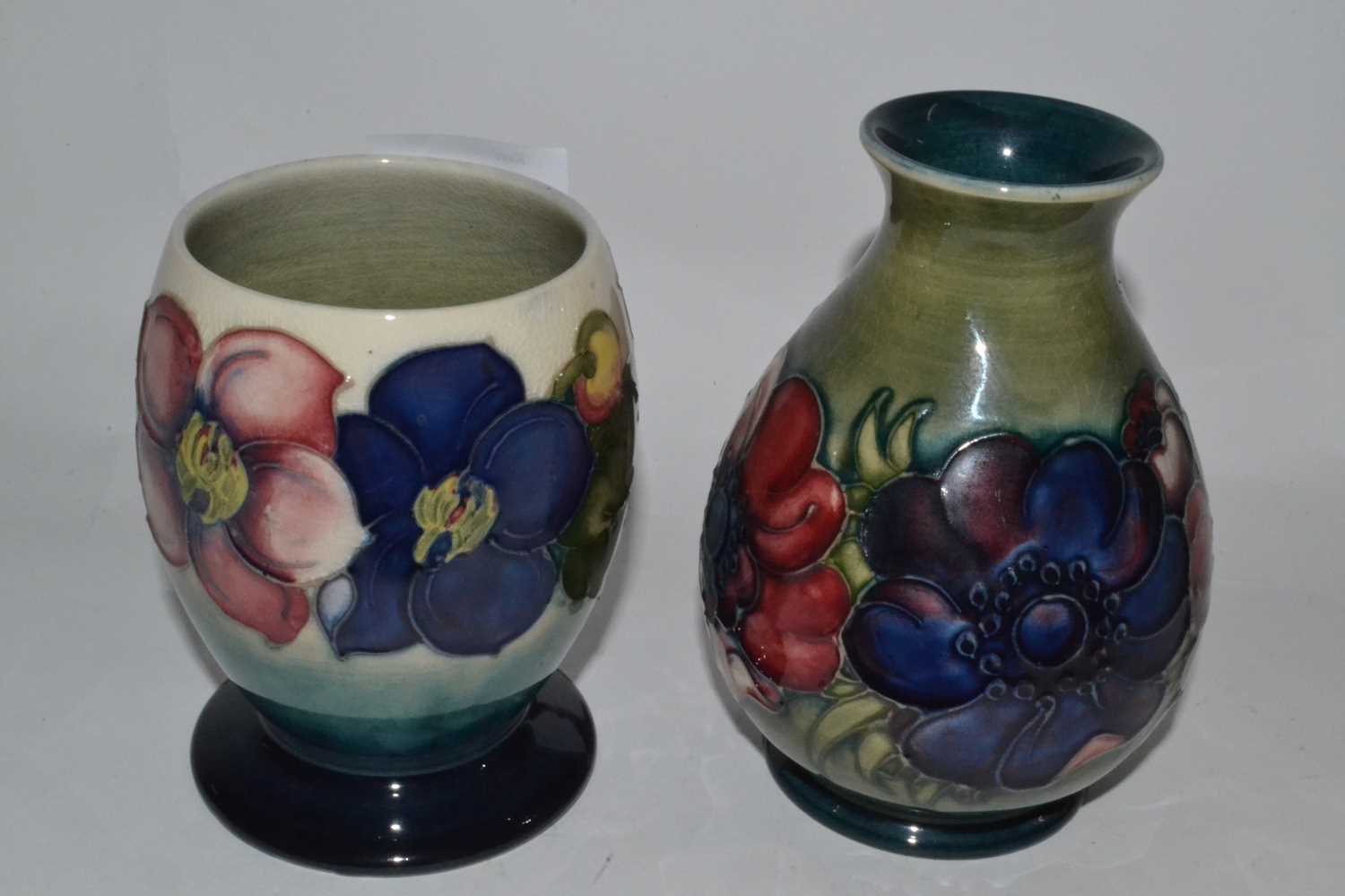Lot 394 - Two Moorcroft vases, one of baluster form, the...