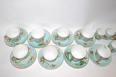 Lot 418 - A 19th Century part tea set, cups and saucers...