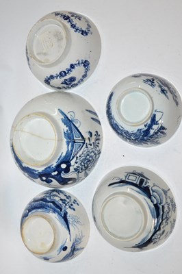 Lot 422 - A group of five English 18th Century porcelain...