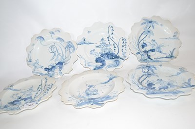 Lot 433 - A group of six shaped Isis Ceramics plates...