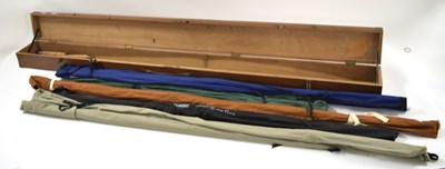 Lot 36 - Quantity of 5x 20th century cane fly fishing...