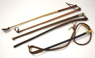 Lot 44 - Quantity of 20th century riding crops, hunting...