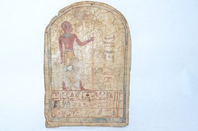 Lot 450 - An interesting Egyptian arched panel on card...