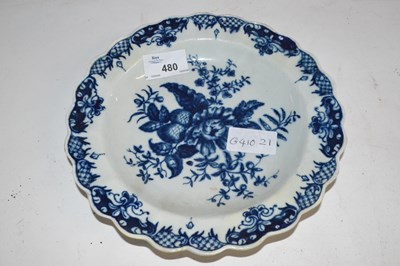 Lot 480 - An 18th Century Worcester plate with printed...