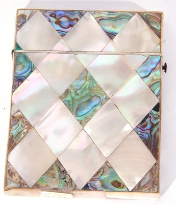 Lot 184 - Victorian mother of pearl and abalone shell...