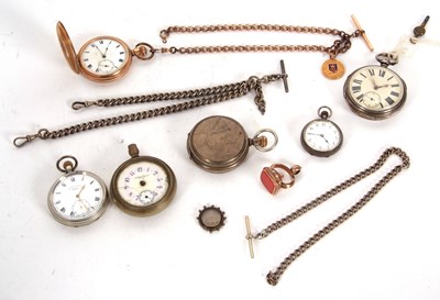 Lot 187 - Mixed Lot: Various pocket watches and chains...