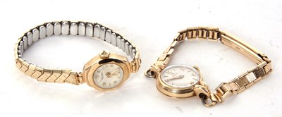 Lot 195 - Two ladies wristwatches, one Omega and one...