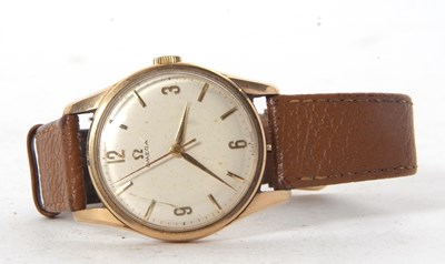Lot 201 - A 9ct gold cased gents Omega wristwatch, the...