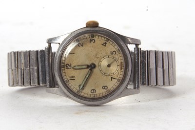 Lot 206 - A vintage gents military wristwatch, the watch...