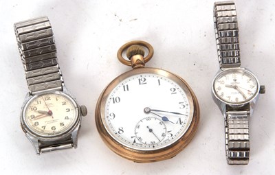 Lot 224 - Mixed Lot: Two wristwatches and a rolled gold...