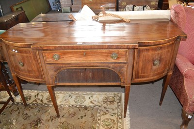 Lot 567 - Georgian mahogany break front sideboard with...