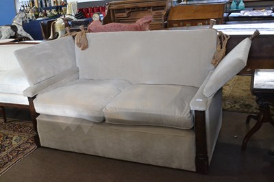 Lot 599 - A good quality Knowle style sofa finished in...