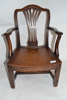 Lot 587 - A small Georgian mahogany child's chair with...