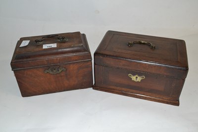 Lot 598 - A small Georgian mahogany former tea caddy of...