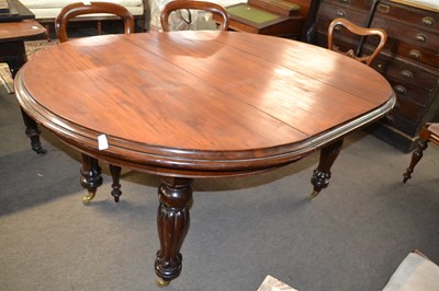 Lot 609 - A Victorian oval mahogany extending dining...