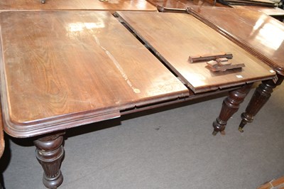 Lot 612 - Victorian mahogany extending dining table on...